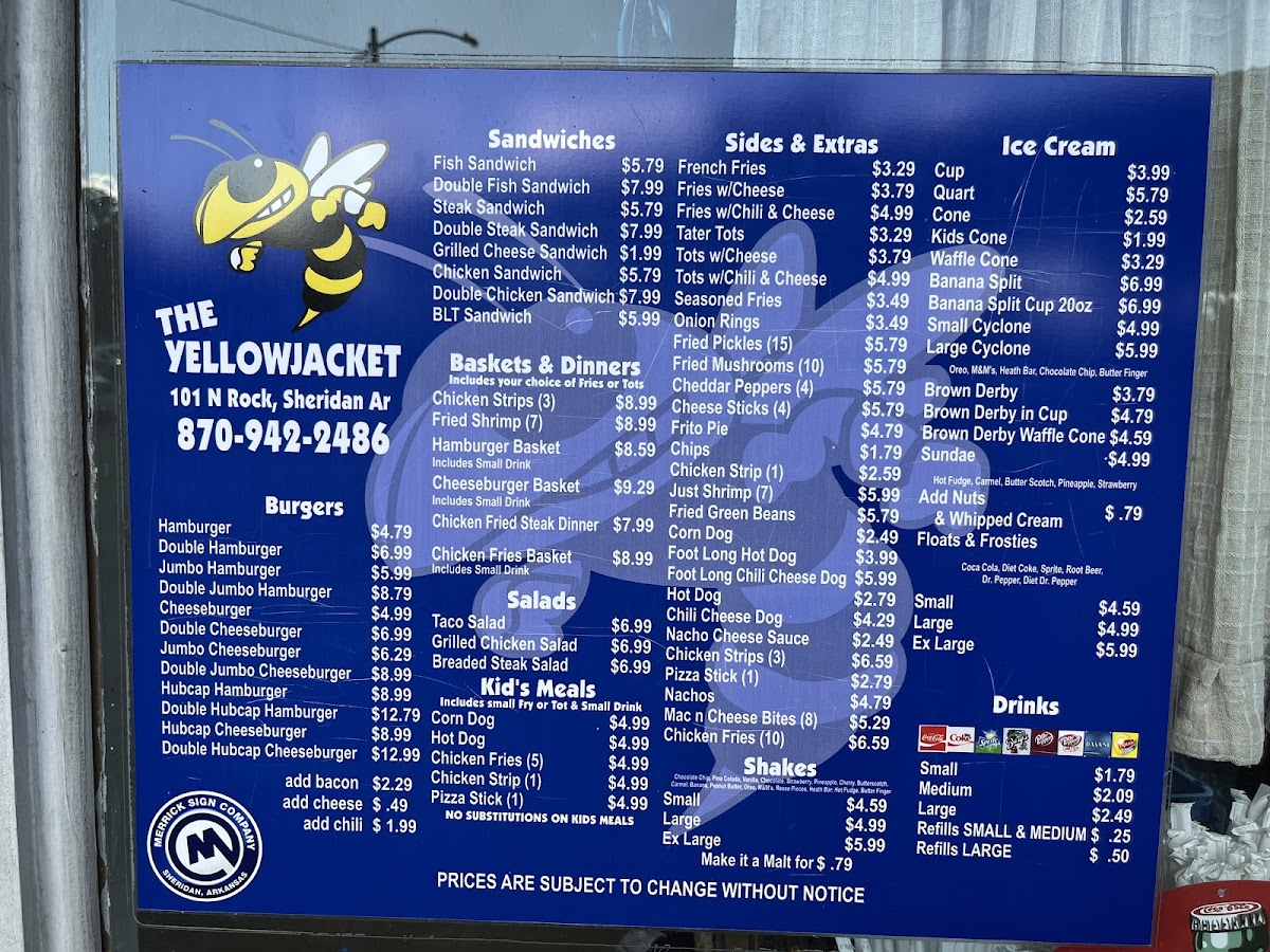 Menu Yellowjacket Drive-In-2