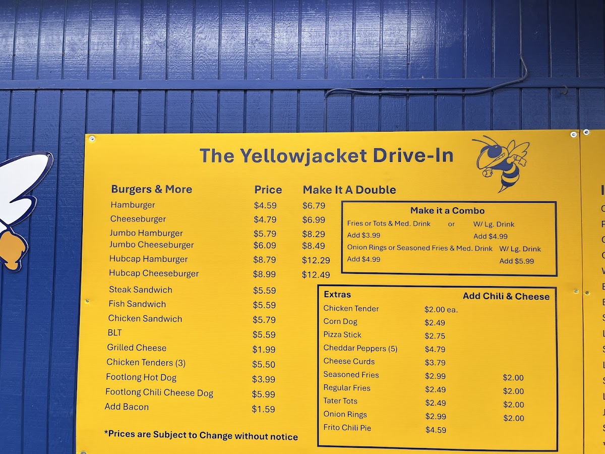 Menu Yellowjacket Drive-In-8